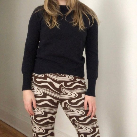 Simons brown and white patterned pants - Picture 2 of 5